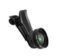 Veedzoens Lente gran angular de 0.75X para iPhone Android Smartphone, compatible con jaula de teléfono SmallRig NEEWER, con clip universal de lente de teléfono de rosca de 17 mm y bolsa portátil negra