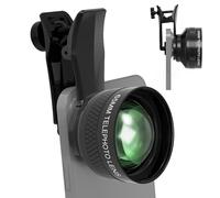 Veedzoens Teleobjetivo de 65 mm para teléfonos inteligentes iPhone Android, con clip universal de lente de teléfono de rosca de 17 mm y bolsa portátil, compatible con jaula de teléfono SmallRig y