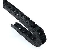 Veekaft Cadena de remolque abierta, tamaño interior: 10 mm x 11 mm, longitud 1000 mm, radio de curvatura R28 con conector final, adecuado para impresoras 3D y máquinas CNC (R28, 10 x 11)