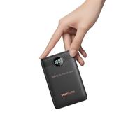 VEEKTOMX Bateria Externa Carga Rapida 22.5W, Mini Power Bank 10000mAh | Salida/Entrada USB-C, Apto para Avión, Esenciales de Viaje, Bateria Portatil para iPhone, Samsung, iPad, Xiaomi, Negro