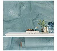 VEELIKE Papel Adhesivo Marmol Azul Vintage Papel Marmol Cocina Grueso Papel Pintado Pared Baño Impermeable Papel Autoadhesivo Pared Salon Decoracion Habitacion Papel Tapiz Comedor Pasillo 40cmx300cm