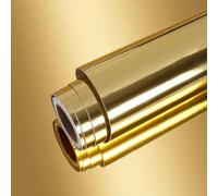 VEELIKE Papel Adhesivo Oro Metálico Reflectante Papel Pintado Autoadhesivo Dorado Papel Adhesivo para Muebles Papel de Pared Decorativo Salon Papel Pared Dormitorio Papel Tapiz Cocina 40cm×300cm