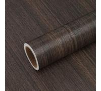VEELIKE Papel pintado autoadhesivo con efecto de madera marrón oscuro, 40 cm x 300 cm de grosor, cubierta de vinilo, rollo de plástico impermeable para fondo, armario, mesa, escritorio, oficina