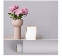 VEELIKE Papel pintado autoadhesivo para muebles, color gris claro, mate, para muebles, 40 cm x 300 cm, liso, liso, de un solo color, para dormitorio, resistente al agua, lámina adhesiva para muebles