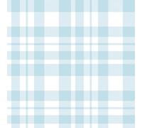 VEELIKE Papel Pintado Cuadros Escoceses Azul Claro Papel Pintado Pared de Cuadros Tartán Azul Fotomurale da Parete Dormitorio Revestimiento Pared Salon Baño Vinilos para Muebles 44,5 cm × 300 cm