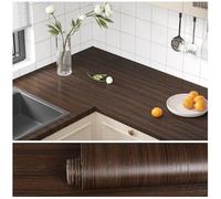 VEELIKE Papel pintado efecto madera marrón vintage papel adhesivo para muebles madera pegatinas efecto madera rollo decorativo dormitorio armario papel pintado para puerta cuarto de baño lavable 40 x