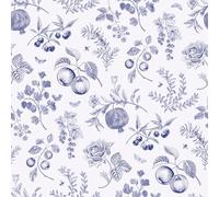 VEELIKE Papel Pintado Flores Azul Vintage Papel Pared Hojas Tropicales Fotomurales Decorativos Pared Dormitorio Papel Adhesivo para Muebles Habitación Papel Adhesivo para Muebles Salon 44,5cmx300cm