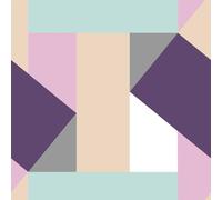 VEELIKE Papel Pintado Geometrico Abstracto Morado y Rosa Papel de Pared Geométrico Moderno Art Deco Vinilo Decorativo Estampado Papel Adhesivo para Muebles Dormitorio Salon Extraíble 44.5cm×300cm