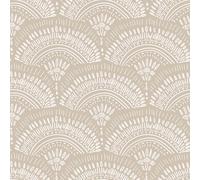 VEELIKE Papel Pintado Geométrico Beige Boho Papel Autoadhesivo Pared Geometrico Abanico Abstracto 44,5 cm x 300 cm Moderno Geometrico Fotomural Fotomurales Decorativos Pared Dormitorio Baño Cocina