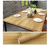 VEELIKE Papel Pintado Imitacion Madera Papel Adhesivo para Muebles Vintage Papel Tapiz Estilo Madera Amarillo Vinilico Autoadhesivo Pared Impermeable Cocina Armarios Dormitorio Habitacion 40cm×300cm