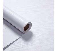 VEELIKE Papel Pintado Madera Blanco Vinilos Papel Pared Adhesivo para Muebles Autoadhesivo Impermeable Papel de Pared Adhesivo para Muebles 40cm x 600cm
