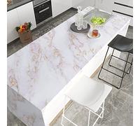 VEELIKE Papel Pintado Mármol Blanco Dorado Mate 60 cm × 300 cm Papel Adhesivo Marmol Oro Vinilo Adhesivo Encimera Cocina Pared Trasera Lavable Revestimiento Pared Baño Comedor Mesa Extraíble