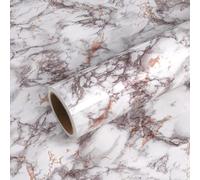 VEELIKE Papel Pintado Mármol Blanco y Gris Papel Adhesivo Marmol para Mueble Papel Pared Autoadhesivo Papel Tapiz Impermeable para Cocina Puertas de Armario Vinilo Pared Decorativos Salon 40cm x 300cm