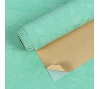 VEELIKE Papel Pintado Terciopelo Verde Menta Arrugado Tela de Terciopelo Adhesivo 40 cm × 300 cm Papel Pintado Autoadhesivo Pared Verde Menta Vinilo Adhesivo Muebles Dormitorio Estuche Joyero Cómoda