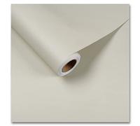 VEELIKE Papel tapiz autoadhesivo color crema de color beige mate para muebles, dormitorio, rollo de plástico adhesivo para armario de cocina, papel de forro para paredes y gabinetes, 40 x 300 cm