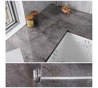 VEELIKE Papel tapiz grueso de mármol gris vintage, efecto de mármol agrietado, parte trasera adhesiva, rollo de plástico autoadhesivo, cubierta de encimera, papel pintado lavable para cocina, sala de