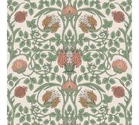 VEELIKE Papel tapiz retro floral para despegar y pegar, papel tapiz bohemio Art Nouveau para dormitorio, baño, paredes decorativas de 17.7 x 118 pulgadas, papel tapiz extraíble William Morris