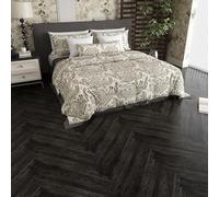 VEELIKE Suelo Vinilo Autoadhesivo Madera Gris Oscuro Vintage Suelo Vinilo Efecto Madera negro Vinilo Suelo Cocina Impermeable Suelo Vinilico Baño Habitación Garaje Salon 1.8mm 90cm×15cm 16 Piezas