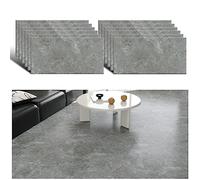 VEELIKE Vinilo Suelo Autoadhesivo Efecto Marmol Gris Vntage Vinilos Cocina Azulejos Impermeable Suelo Vinilo Autoadhesivo Baño Suelos de Vinilo Adhesivos para Suelos Dormitorio 60cmx30cm 12 Piezas