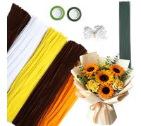 VEELTRAS 500 PCS of DIY Craft Pipe Cleaners, Bouquet Pipe Cleaners,yellow