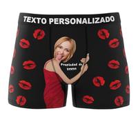 VEELU Calzoncillos Personalizados Regalos Personalizados para Hombre Marido Novio Boxers Personalizados con Foto Cara Divertida Navidad Regalos Originales para Parejas San Valentin y Cumpleaños
