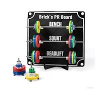 VEELU Tablero de RP de Levantamiento de Pesas con Mini Pesas y Mancuernas, Pizarra Pequeña Personalizable, Regalo para Levantadores de Pesas Amantes del Fitness Gym Rats (Multicolor)