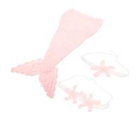 Veemoon 1 disfraz de sirena estrella de mar Accesorios de fotografía para bebé accesorios recién nacidos traje de sirena recién nacido trajes de cosplay para bebés colocar ropa niño rosa