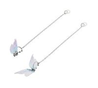 Veemoon 1 Par Butterfly headphones anti-faller cadena de soporte para auriculares pendientes de cadena pendientes anti-perdida mujer cadena de auriculares deportivos aleación