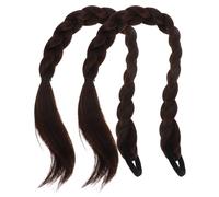 Veemoon 1 par de extensiones de cabello trenzado: extensión de de caballo trenzada sintética para niñas y mujeres - Pieza de cabello sintético para estilos de vida urbanos y modernos.