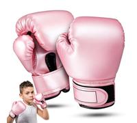 Veemoon 1 par de guantes de boxeo rosa para niños, guantes de entrenamiento de boxeo para principiantes, equipo de entrenamiento de kickboxing para niñas, esponja endomor phprotection - Guantes