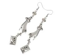 Veemoon 1 Par pendientes de adivino Pendientes tarot Aretes adivinación Pendientes encantamiento Aretes ocultismo aretes de aleación elegante joyas para los oídos Aleación de zinc Silver