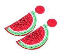 Veemoon 1 Par Pendientes De De Frutas Viscosidad Collar Melón Pendientes De Perlas Cereza Arco Tachuelas Pendientes De Oro Aretes De Aro Jarabe Naranja Limón De Vidrio
