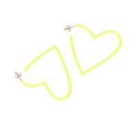 Veemoon 1 Par Pendientes Redondos Pendientes De Corazón Colgante De Oreja De Moda Decoración Del Oído Joyería Del Oído Auriculares De Moda Pendientes Diarios Pendientes Huecos Verde