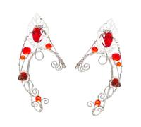 Veemoon 1 Par Retro clip de oreja earrings manguito del pendiente adulto puño de la oreja Ligero pendientes de puño para mujer puños de arete aretes tipo earcuff para mujer cobre rojo
