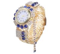 Veemoon 1 Pieza Reloj De Mujeres De Cuarzo Pulseras De Moda para Mujer Señoras Relojes De Vestir Reloj De Cuarzo Señora Mirar Brazalete para Mujer Mira De Dama Aleación De Zinc Azul