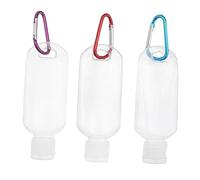 Veemoon 10 Botellas de Viaje Recargables 50ml con Gancho Práctico Diseño Compacto a Prueba de Fugas para Organizar Loción y Champú en Viajes y Actividades al Aire Libre Color Aleatorio