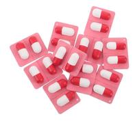 Veemoon 10 Cápsulas de Juguete Médico, Modelo Cápsula Rosa de Simulación Realista, 10 Piezas para Juegos de rol, Desarrollo Creativo E Interacción Social