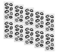 Veemoon 10 Hojas Pegatinas de Tatuajes Impresiones de Labios de Tatuajes Temporales de Besos Pegatinas Decorativas para Labios para Fiestas Mujeres Bailarinas para San Valentín y Halloween