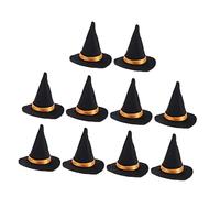 Veemoon 10 Mini Sombreros De Bruja De Fieltro Para Botellas De Vino - Decoración De Halloween - Sombreros Hechos Para Fiestas y Gabinetes Accesorios