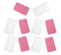 Veemoon 10 Piezas Adhesivas Parches de Silicona para Extensiones de Pestañas Reutilizables Almohadillas Rectangulares Transparentes y Rosadas para Salones de