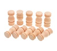 Veemoon 10 Piezas Balaustres de Madera Maciza para Escaleras y Pasamanos, sin Pintar, Estilo Vintage, Soporte para Columnas Romanas, Adecuado para Decoración del Hogar y Bricolaje