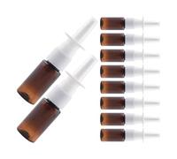 Veemoon 10 Piezas Botellas Pulverizadoras, Envases de Pulverización Recargables de Pet y Pp, Marrón, Pequeñas y Ligeras, a Prueba de Fugas, para Citas y Gimnasios
