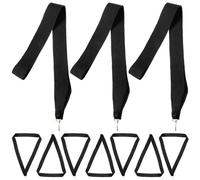 Veemoon 10 Piezas Cintas de Cuello para Medallas con Clips de Presión de Cintas Negras de Poliéster para Competencias y Fiestas Deportivas Resistentes y Reutilizables