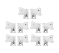 Veemoon 10 piezas de sistema de elevación para cortinas romanas - Bloqueo de cordón para cortinas - Herrajes para reparación de persianas - Polea guía de cordón de plástico para soporte de polea