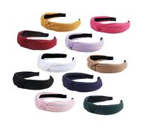 Veemoon 10 piezas Diademas Elásticas Anudadas para Cabello Suaves y Transpirables Accesorios Prácticos para Niñas y Mujeres Yoga Maquillaje y Lavado Facial