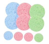 Veemoon 10 piezas Esponjas Faciales de Celulosa Naturales Ovaladas para Limpieza y Desmaquillado Reutilizables Almohadillas Faciales Exfoliantes y Suavizantes Color Color Aleatorio