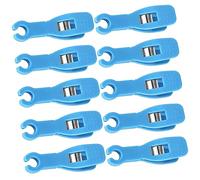 Veemoon 10 Piezas Kit Clips de Fijación para Perforación Corporal Herramientas de Perforación Antideslizantes de Estériles de Diámetro Interior Azul