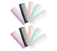 Veemoon 10 Piezas Peine de Dientes Anchos para Hombre Pomada de Peine de Unidades para Peluqueros Herramienta de Peinado para Cabello Rizado Liso y Mojado Antiestática Cabello Ducha Casa