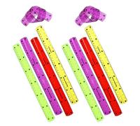 Veemoon 10 Piezas Regla Flexible De PVC Suave Transparente Regla Recta Flexible Borde Recto para Pintar y Dibujar Talleres Oficinas Escuelas Hogar De Borde Recto Útiles Escolares para