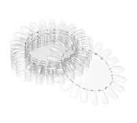 Veemoon 10 Piezas Ruedas Acrílicas Transparentes para Práctica de Uñas Muestrario Profesional para Manicura y Pedicura Exhibidor de Esmalte con Colores Salón Uñas